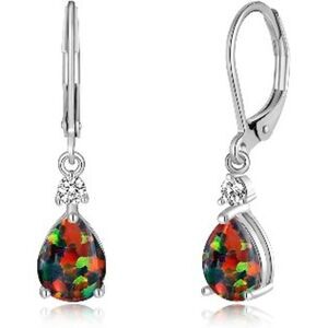 CINI 14K Gold Plated Teardrop Earrings- Black